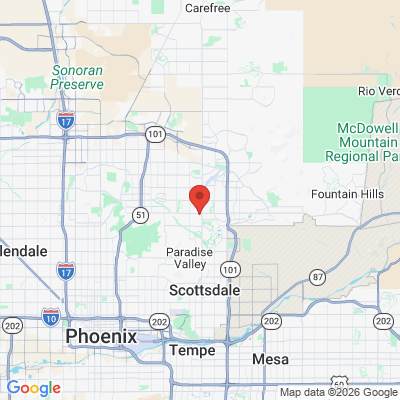 Map to Hope Endodontics office in Scottsdale, AZ