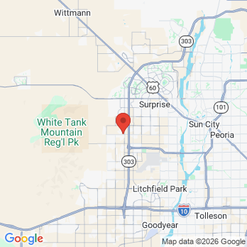 Map to Cotton Lane Dentistry office in Surprise, AZ