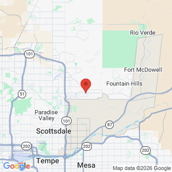 Map to Richard E Feldhake DMD and associates complete dental care office in Scottsdale, AZ