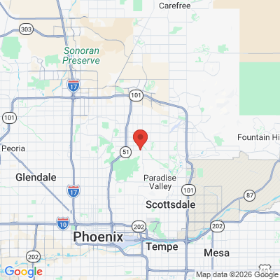 Map to The Valley Dentistry  office in Phoenix, AZ