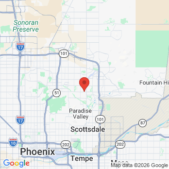 Map to Briggs Family Dentistry office in Scottsdale, AZ