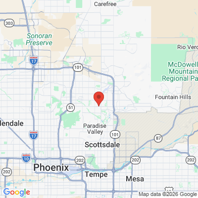 Map to Briggs Family Dentistry office in Scottsdale, AZ