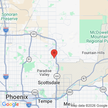 Map to Hugh W. Gruhn, D.D.S. office in Scottsdale, AZ