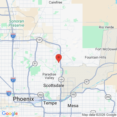 Map to Hugh W. Gruhn, D.D.S. office in Scottsdale, AZ