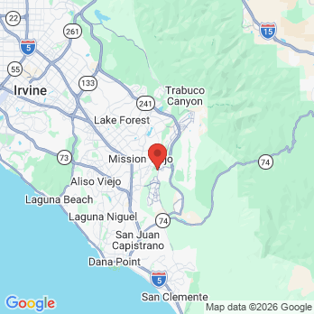 Map to PAK Dental office in Rancho Santa Margarita, CA