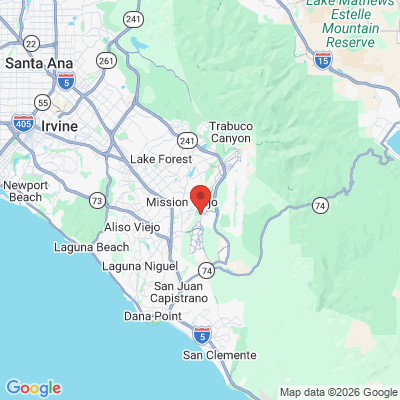 Map to Rise & Shine Dental Group office in Rancho Santa Margarita, CA