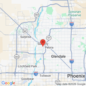 Map to Copper Star Dentistry office in Peoria, AZ