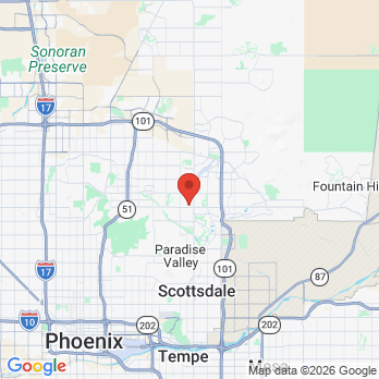 Map to Waldman Dental Group office in Scottsdale, AZ