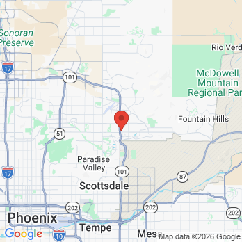 Map to Alex Martin DDS office in Scottsdale, AZ