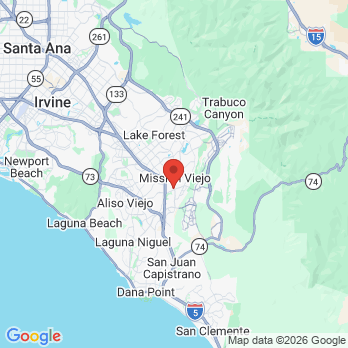 Map to Bear Coast Dentistry office in Mission Viejo, CA