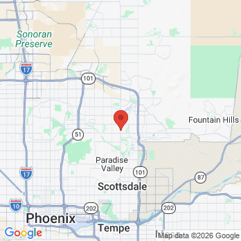 Map to Scottsdale and Shea Dental Group office in Scottsdale, AZ