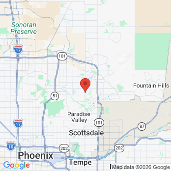 Map to Shea Dental office in Scottsdale, AZ