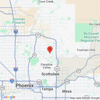 Map to Shea Dental office in Scottsdale, AZ