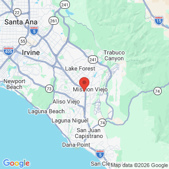 Map to Aliso Hills Dental Associates office in Laguna Hills, CA