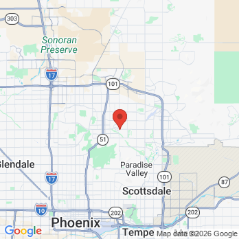 Map to Tatum Pediatric Dentistry office in Scottsdale, AZ