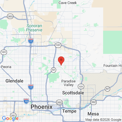 Map to Tatum Pediatric Dentistry office in Scottsdale, AZ