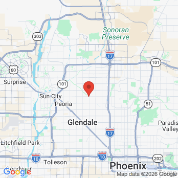 Map to Helping Hand Dental Clinic office in Glendale, AZ