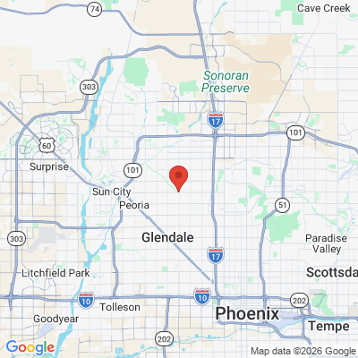 Map to Helping Hand Dental Clinic office in Glendale, AZ