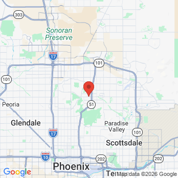 Map to Arizona Dental office in Phoenix, AZ