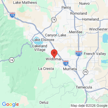 Map to Velk family dentistry office in Wildomar, CA