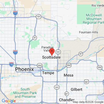 Map to Toothology office in Scottsdale, AZ
