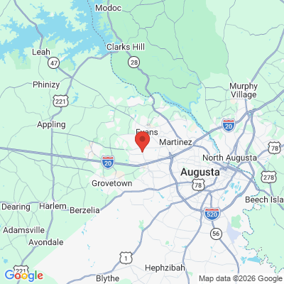 Map to  office in Martinez, GA