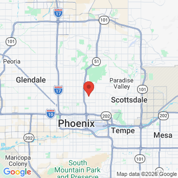 Map to Artistic Dental office in Phoenix, AZ
