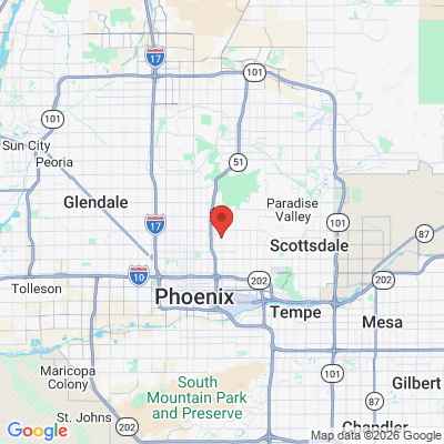Map to Artistic Dental office in Phoenix, AZ