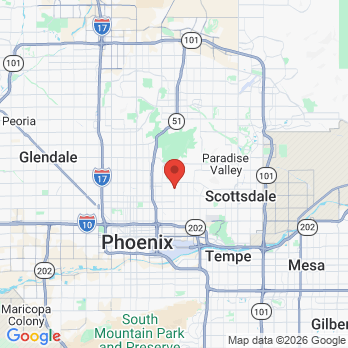 Map to Jennifer Ebner. DDS office in Phoenix, AZ