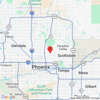 Map to Jennifer Ebner. DDS office in Phoenix, AZ