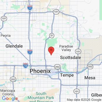 Map to Harris Dental office in Phoenix, AZ