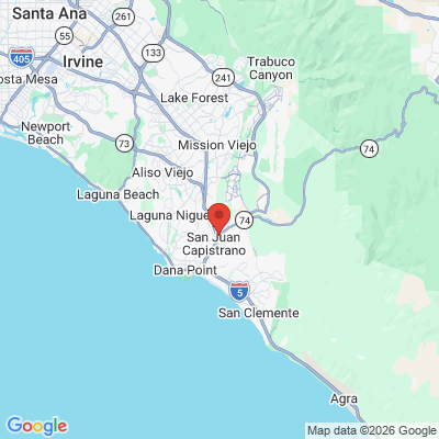 Map to Platinum Dental Group office in San Juan Capistrano, CA