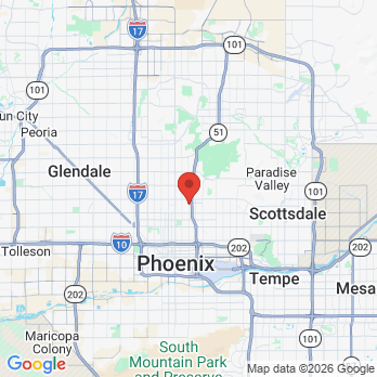 Map to Dr. Ken Lepinskas DDS office in Phoenix, AZ