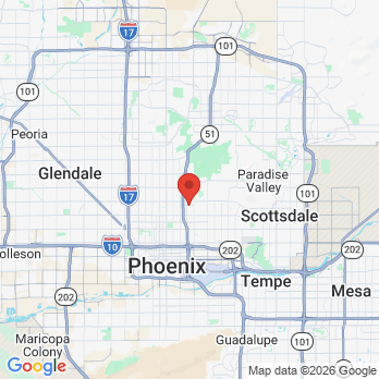 Map to Ford Calaway Dentistry and Orthodontics office in Phoenix, AZ