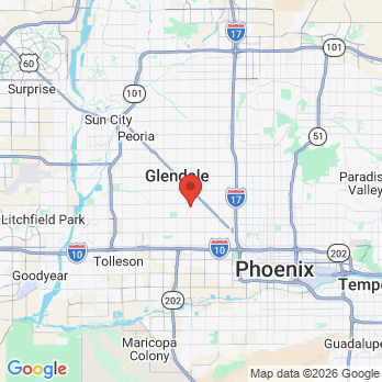 Map to Dr Ronald Morgan DMD and Dr Jamie Sanders DDS office in Phoenix, AZ
