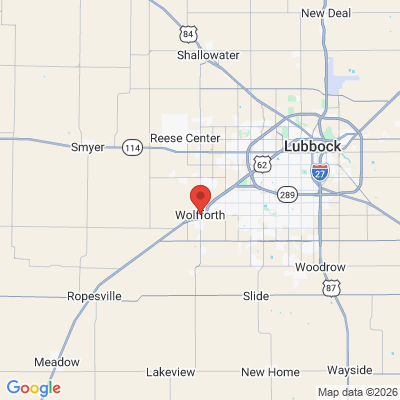 Map to  office in Wolfforth, TX