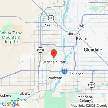 Map to Share More Smiles office in Litchfield Park, AZ