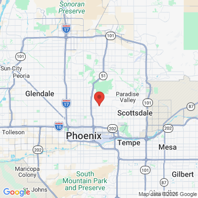 Map to Arizona Biltmore Dentistry office in Phoenix, AZ