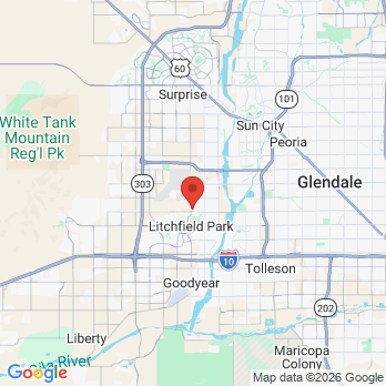 Map to Burns Dentistry - Litchfield Park office in Litchfield Park, AZ