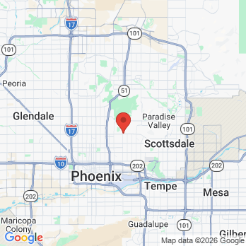 Map to Biltmore Dental Group office in Phoenix, AZ