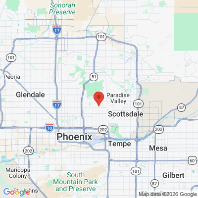 Map to Arcadia Endodontics office in Phoenix, AZ