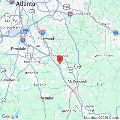 Map to  office in Stockbridge, GA