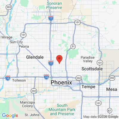 Map to Dental On Central  office in Phoenix, AZ