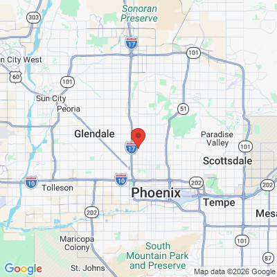 Map to 19th Ave Dental Care office in Phoenix, AZ