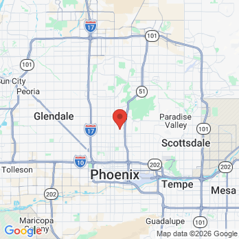 Map to Biltmore Commons Dental Care office in Phoenix, AZ