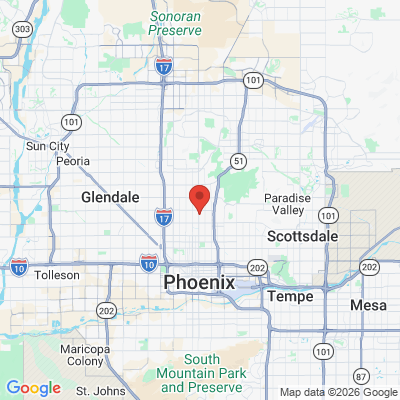 Map to Dr Darian office in Phoenix, AZ