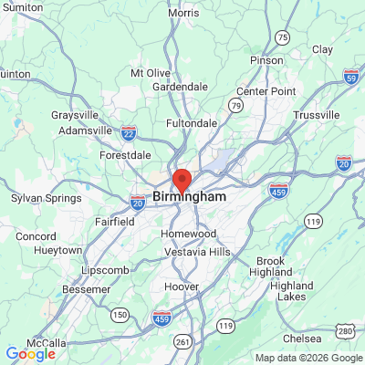 Map to  office in Birmingham, AL