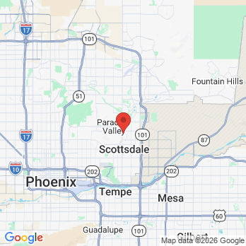 Map to Millennium Dental Associates office in Scottsdale, AZ