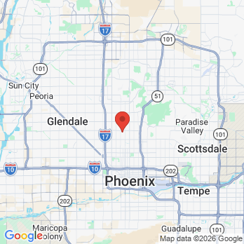 Map to Brent Woodmansee DMD PLLC office in Phoenix, AZ