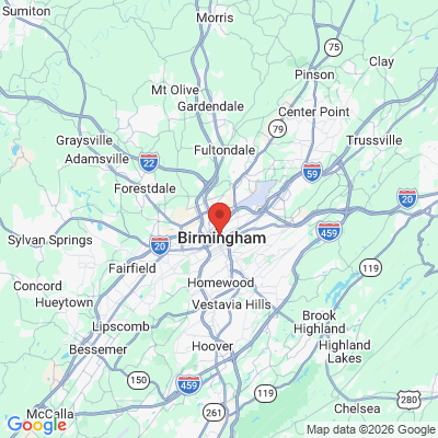 Map to  office in Birmingham, AL